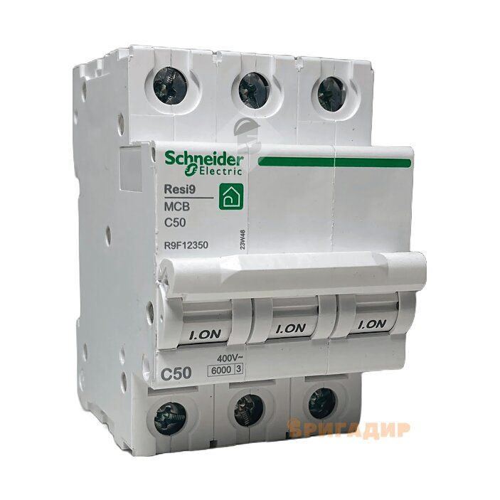 Автоматичний вимикач Schneider 3п 50А Resy 9 ВА63 С