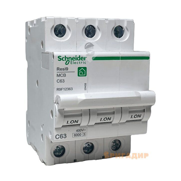 Автоматичний вимикач Schneider 3п 63А Resy 9 ВА63 С
