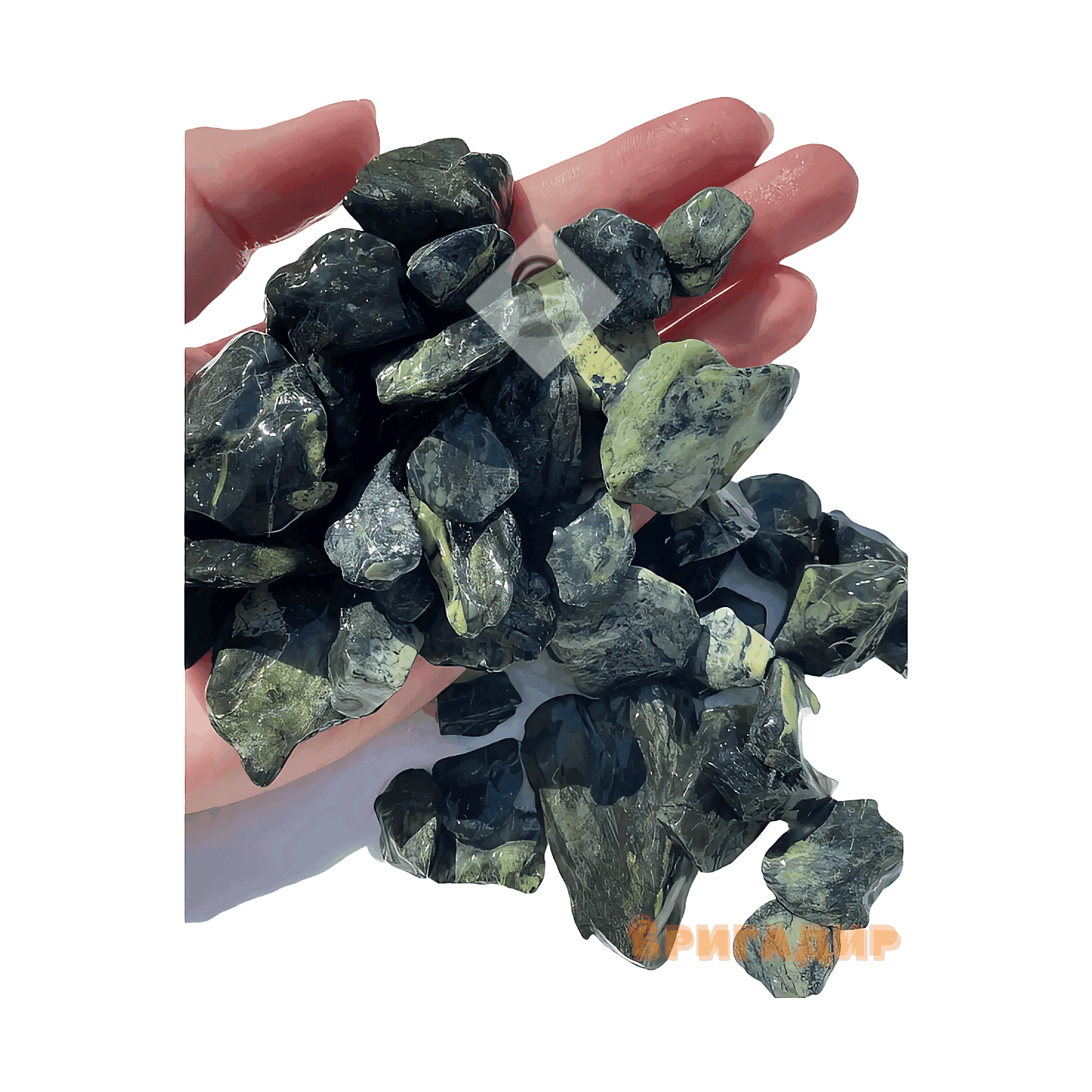 Декоративний камінь KALAFAT зелена галька