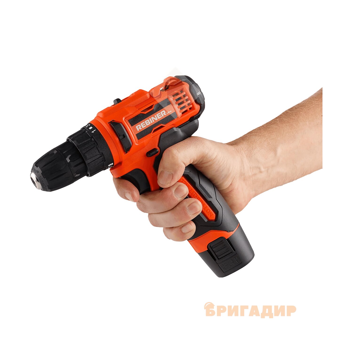 Акумуляторний шуруповерт Rebiner RAD-12LiH в роботі